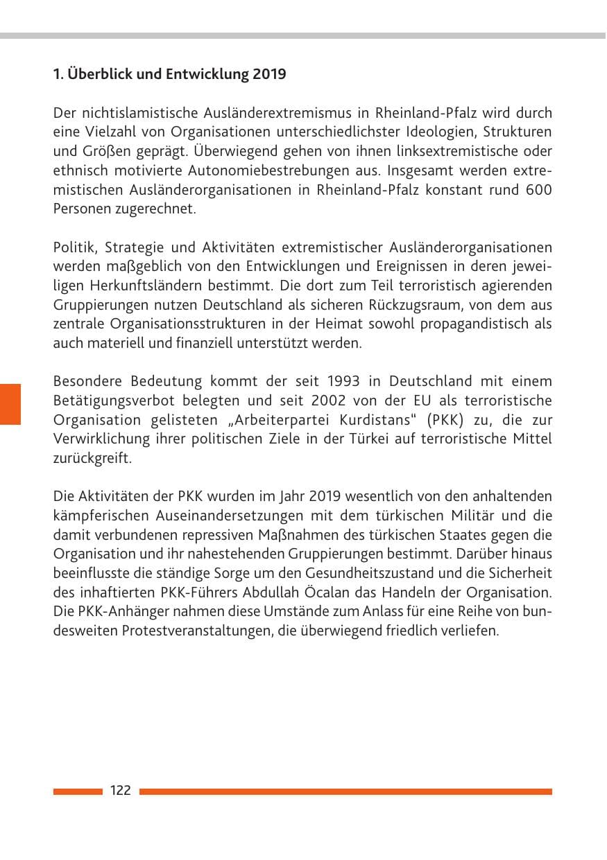 Seite 123 des Verfassungsschutzbericht 2019 Rheinland-Pfalz