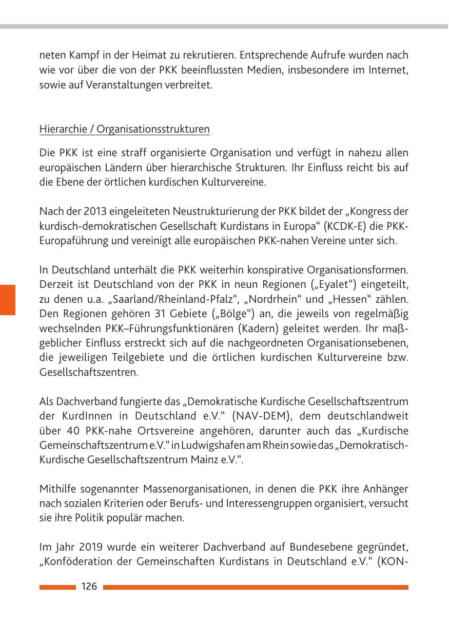 Seite 127 des Verfassungsschutzbericht 2019 Rheinland-Pfalz