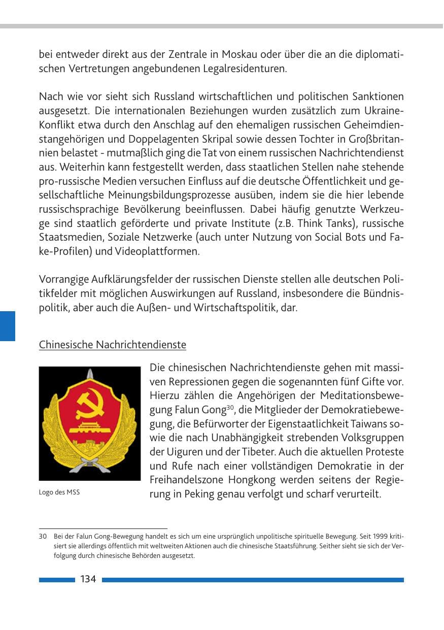Seite 135 des Verfassungsschutzbericht 2019 Rheinland-Pfalz