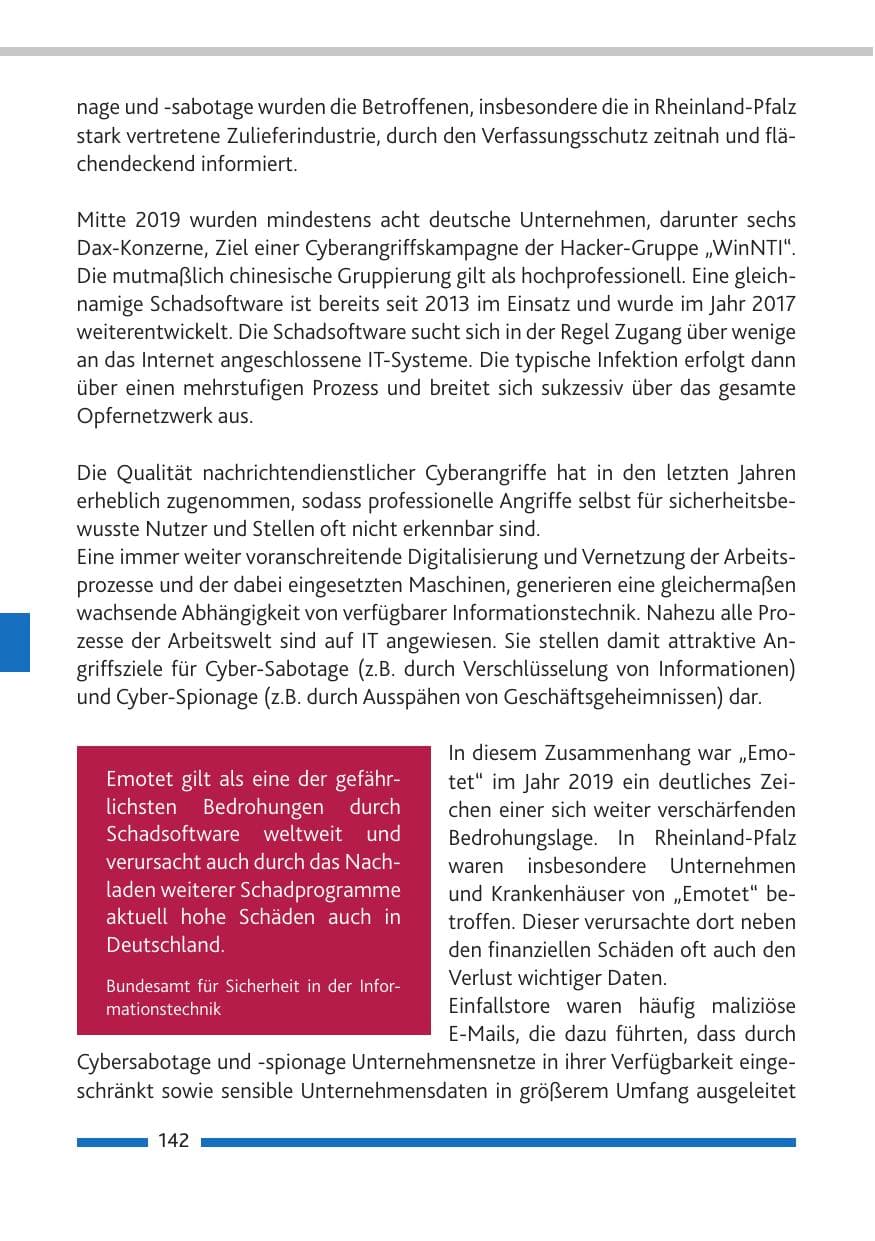 Seite 143 des Verfassungsschutzbericht 2019 Rheinland-Pfalz