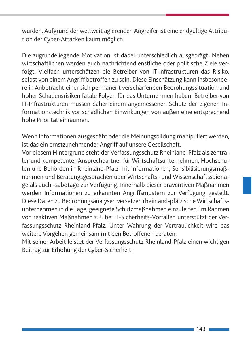 Seite 144 des Verfassungsschutzbericht 2019 Rheinland-Pfalz