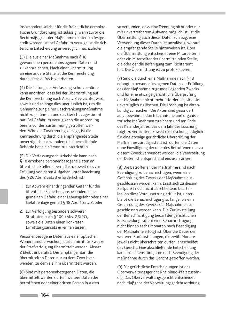 Seite 165 des Verfassungsschutzbericht 2019 Rheinland-Pfalz