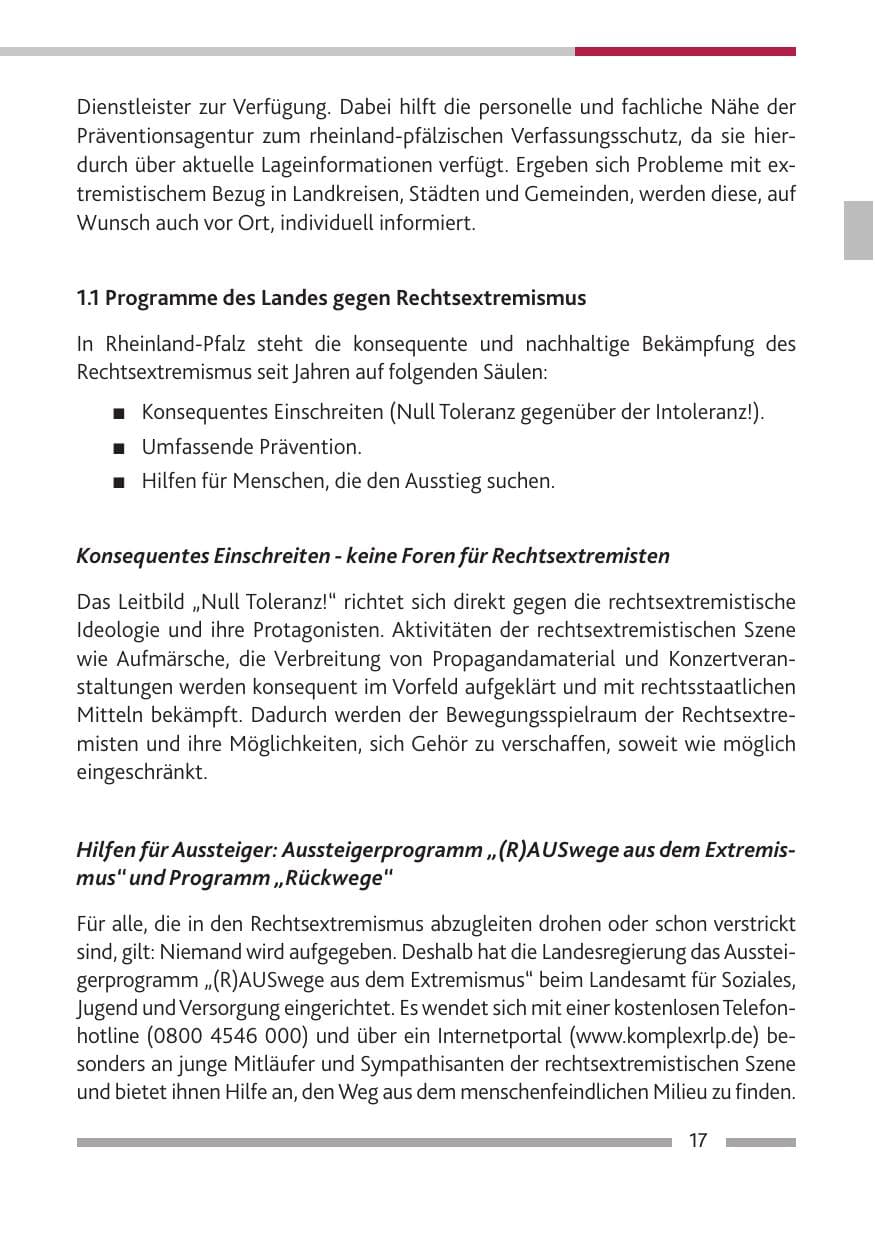 Seite 18 des Verfassungsschutzbericht 2019 Rheinland-Pfalz