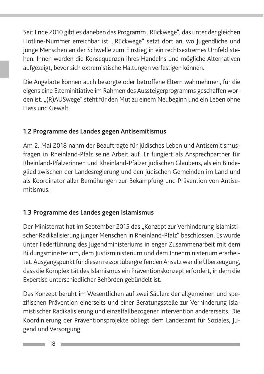 Seite 19 des Verfassungsschutzbericht 2019 Rheinland-Pfalz