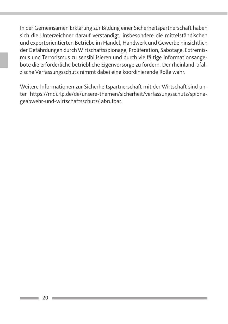 Seite 21 des Verfassungsschutzbericht 2019 Rheinland-Pfalz