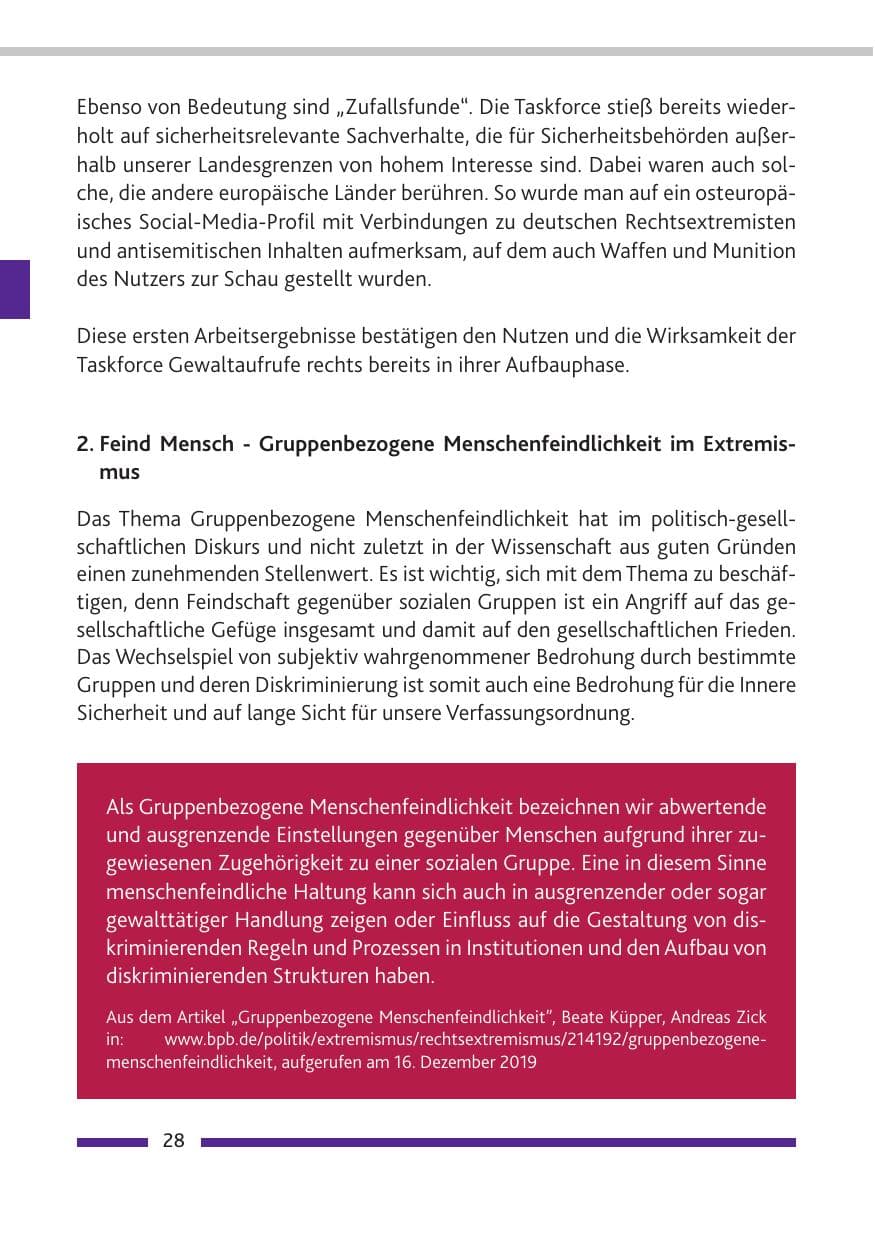 Seite 29 des Verfassungsschutzbericht 2019 Rheinland-Pfalz