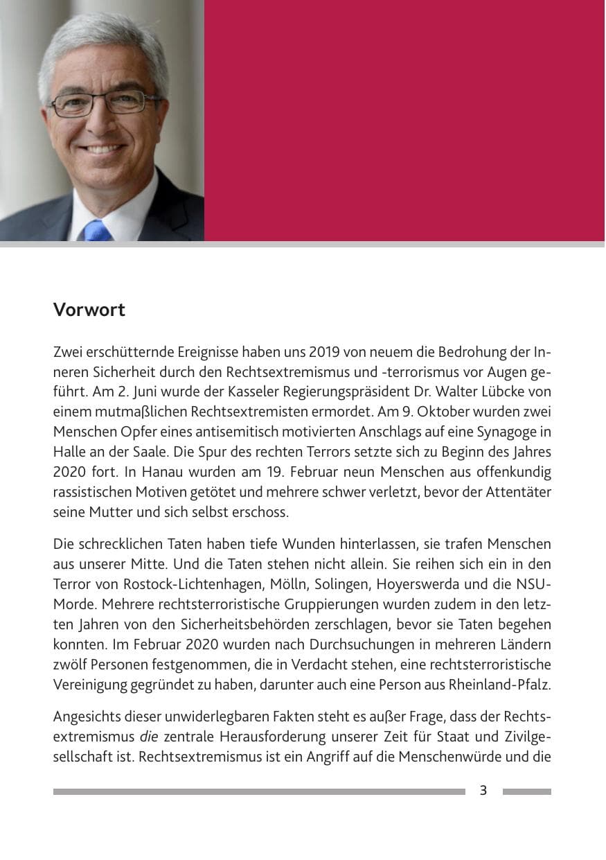 Seite 4 des Verfassungsschutzbericht 2019 Rheinland-Pfalz