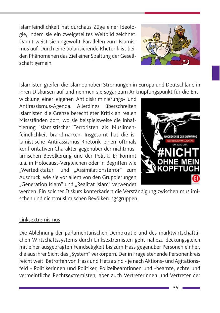 Seite 36 des Verfassungsschutzbericht 2019 Rheinland-Pfalz