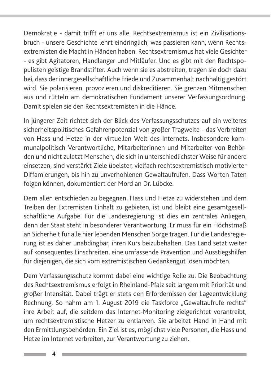 Seite 5 des Verfassungsschutzbericht 2019 Rheinland-Pfalz