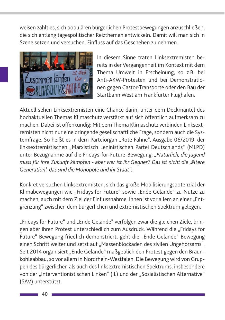 Seite 41 des Verfassungsschutzbericht 2019 Rheinland-Pfalz