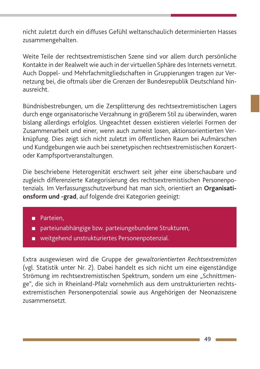 Seite 50 des Verfassungsschutzbericht 2019 Rheinland-Pfalz