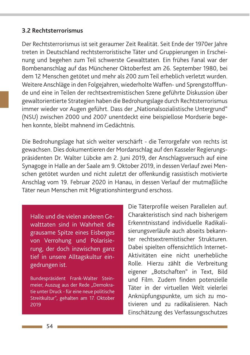 Seite 55 des Verfassungsschutzbericht 2019 Rheinland-Pfalz