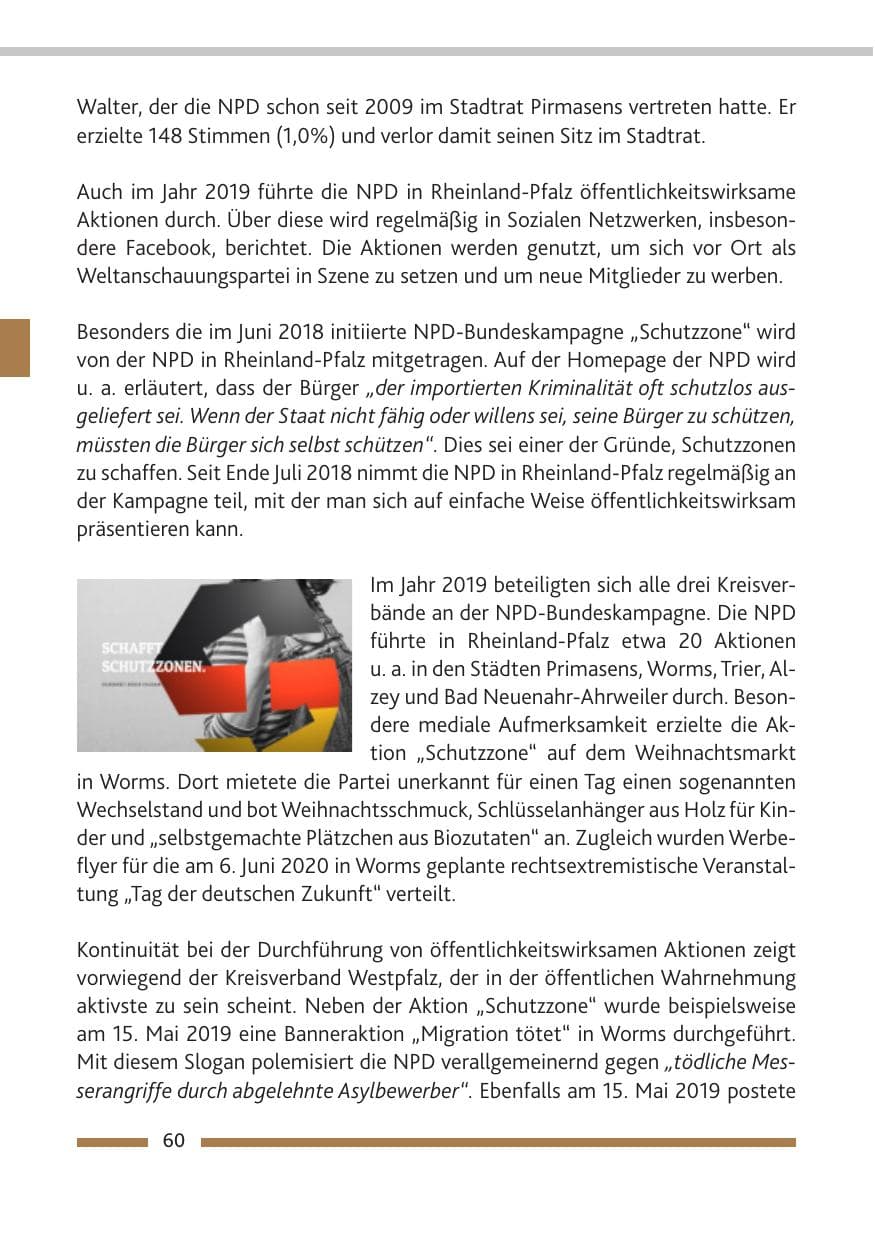 Seite 61 des Verfassungsschutzbericht 2019 Rheinland-Pfalz