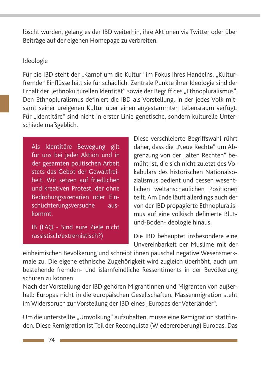 Seite 75 des Verfassungsschutzbericht 2019 Rheinland-Pfalz