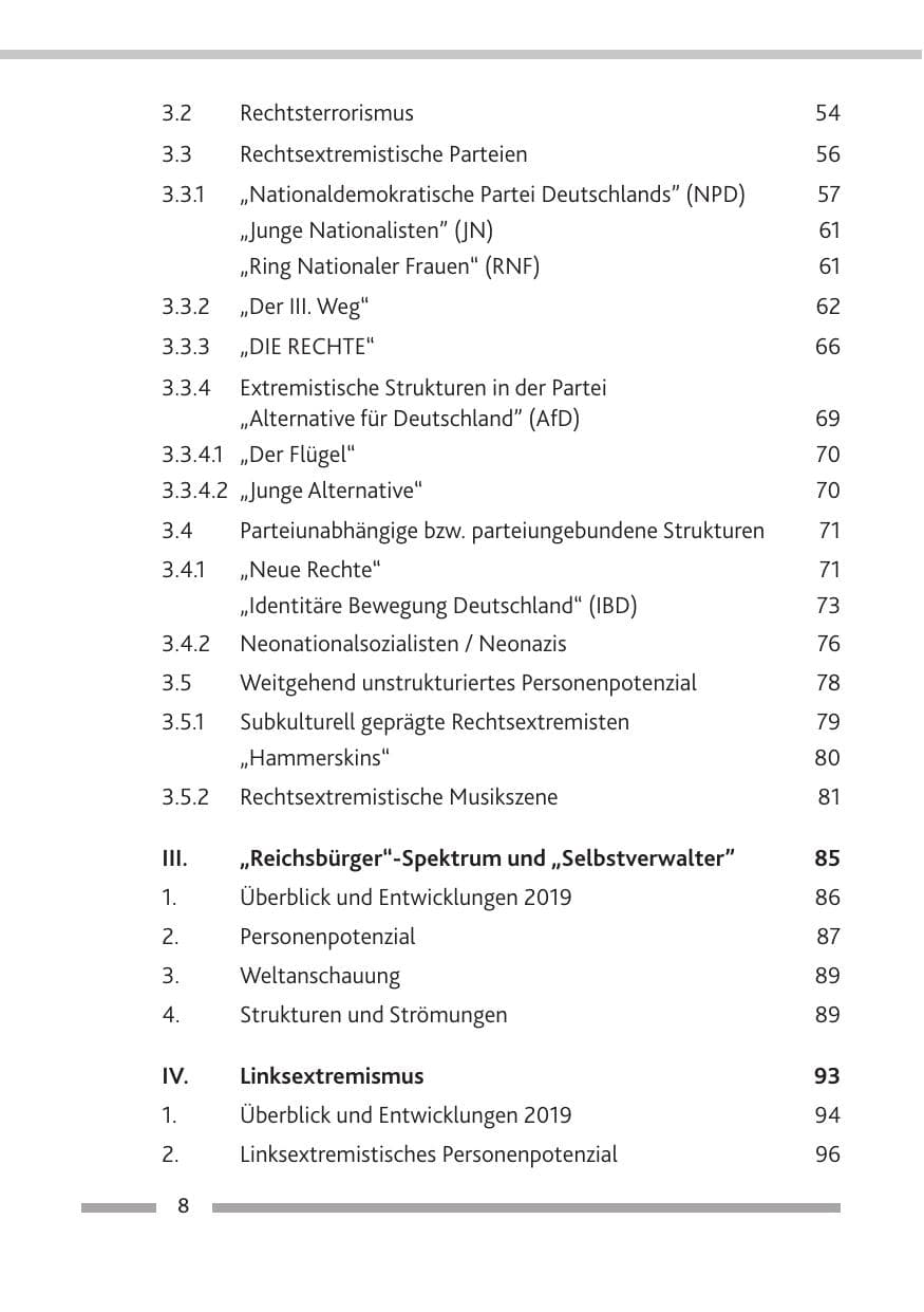Seite 9 des Verfassungsschutzbericht 2019 Rheinland-Pfalz