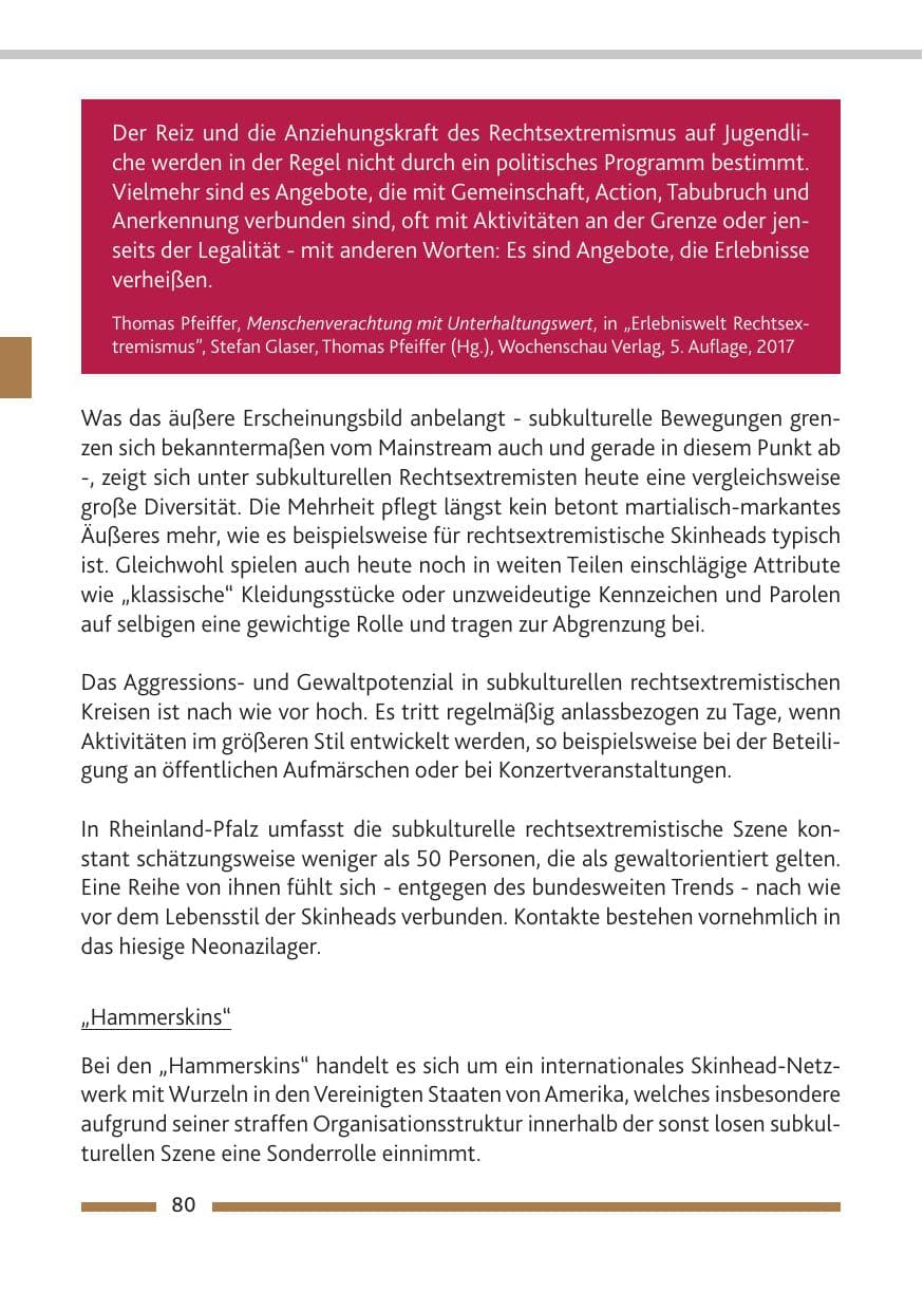Seite 81 des Verfassungsschutzbericht 2019 Rheinland-Pfalz