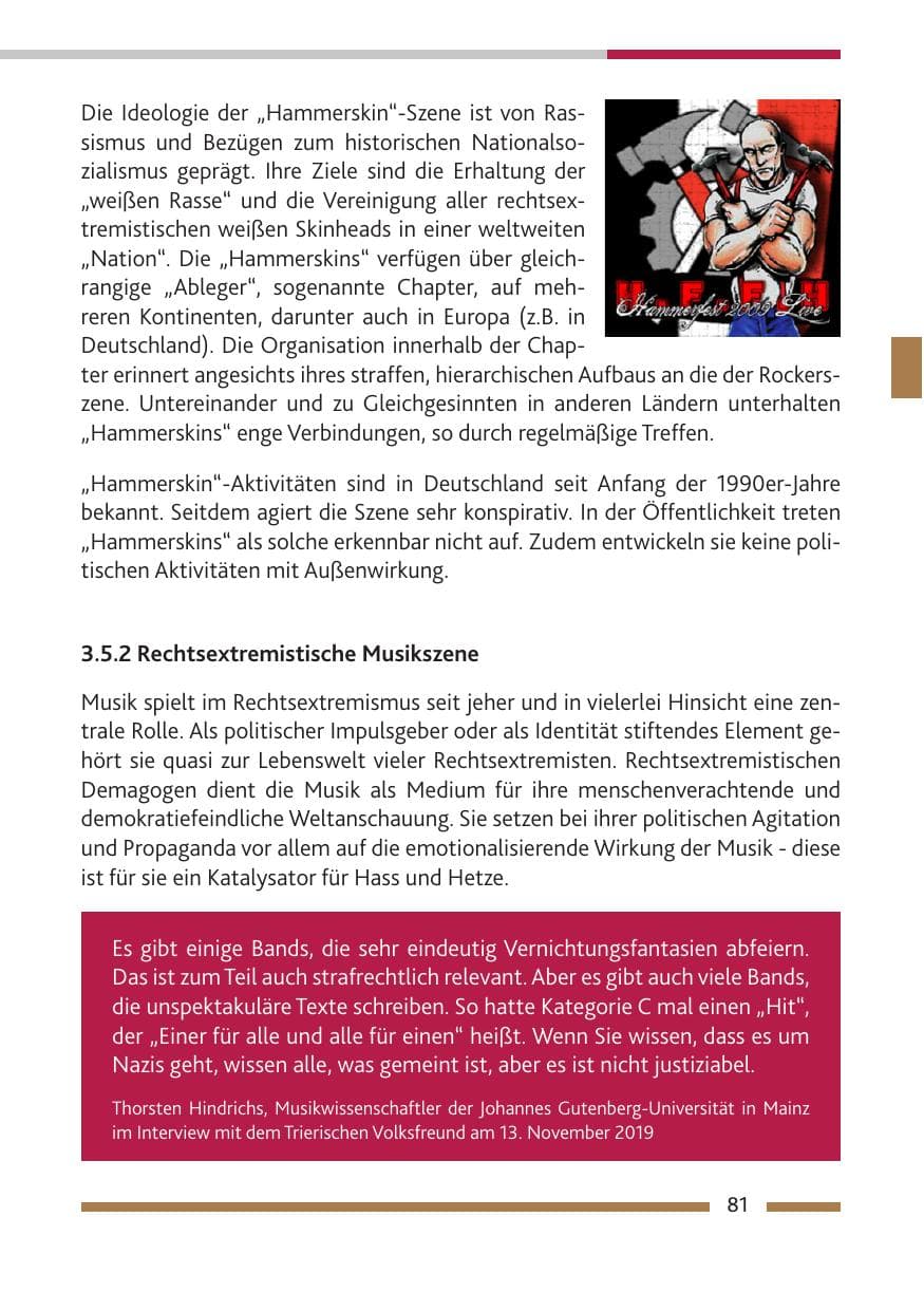 Seite 82 des Verfassungsschutzbericht 2019 Rheinland-Pfalz