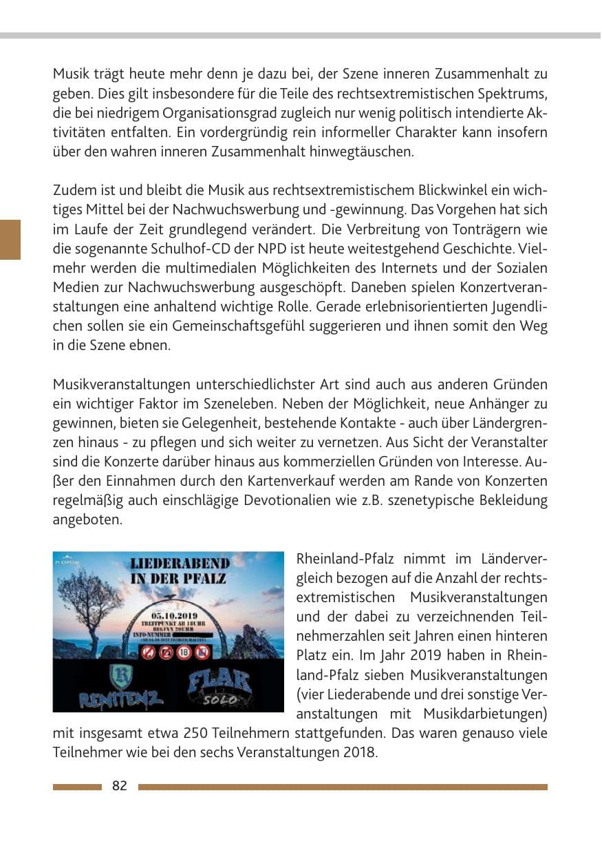 Seite 83 des Verfassungsschutzbericht 2019 Rheinland-Pfalz