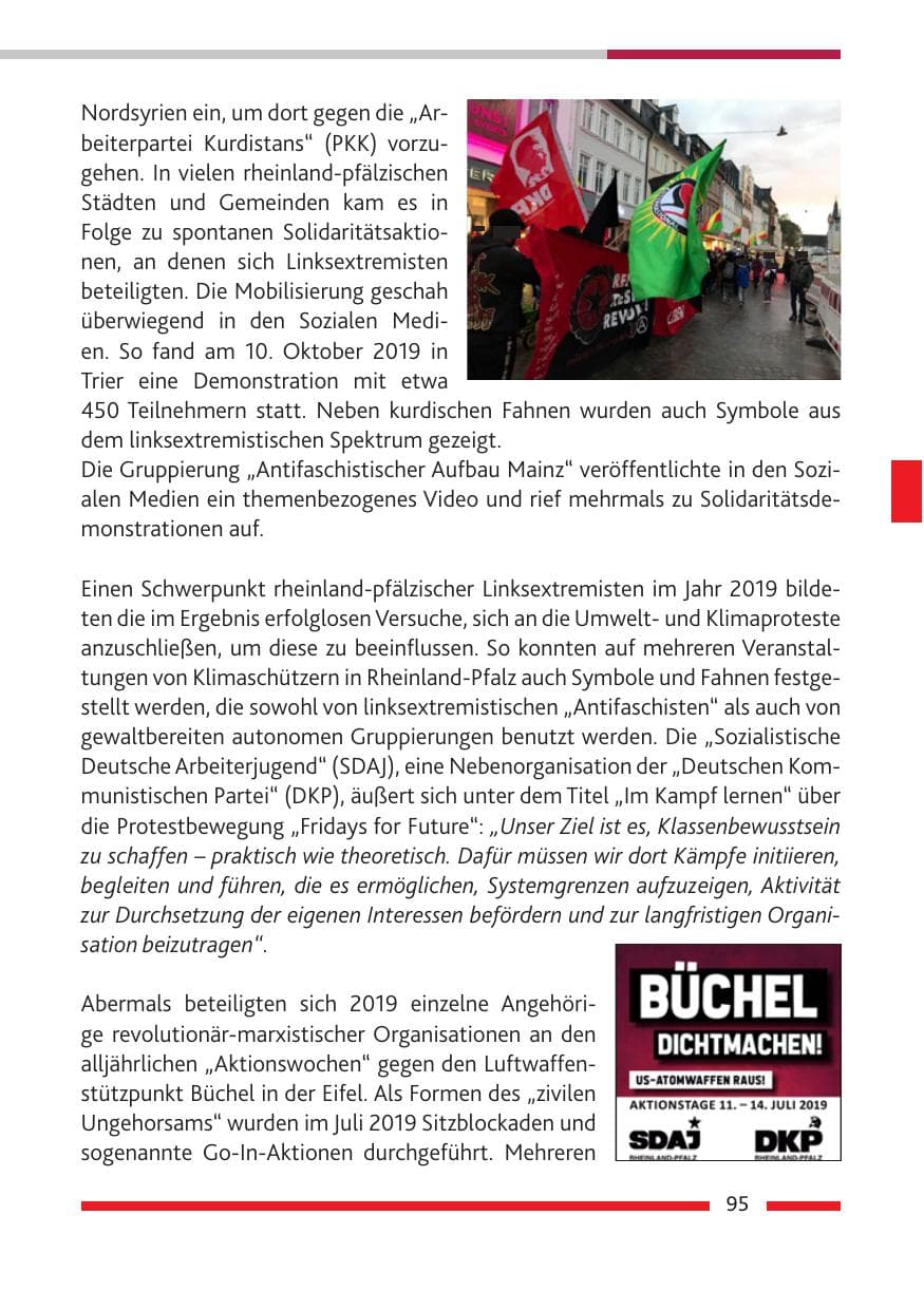 Seite 96 des Verfassungsschutzbericht 2019 Rheinland-Pfalz