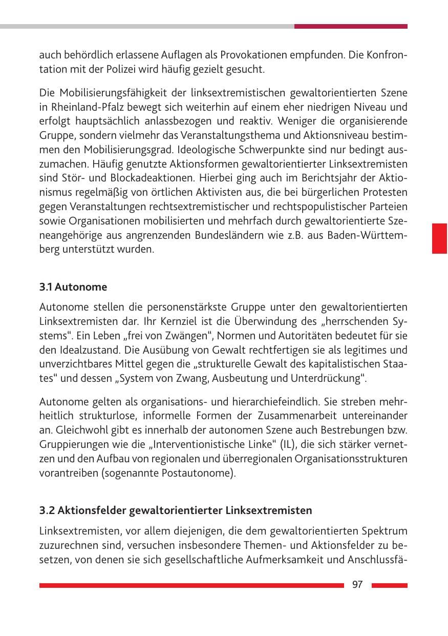 Seite 98 des Verfassungsschutzbericht 2019 Rheinland-Pfalz