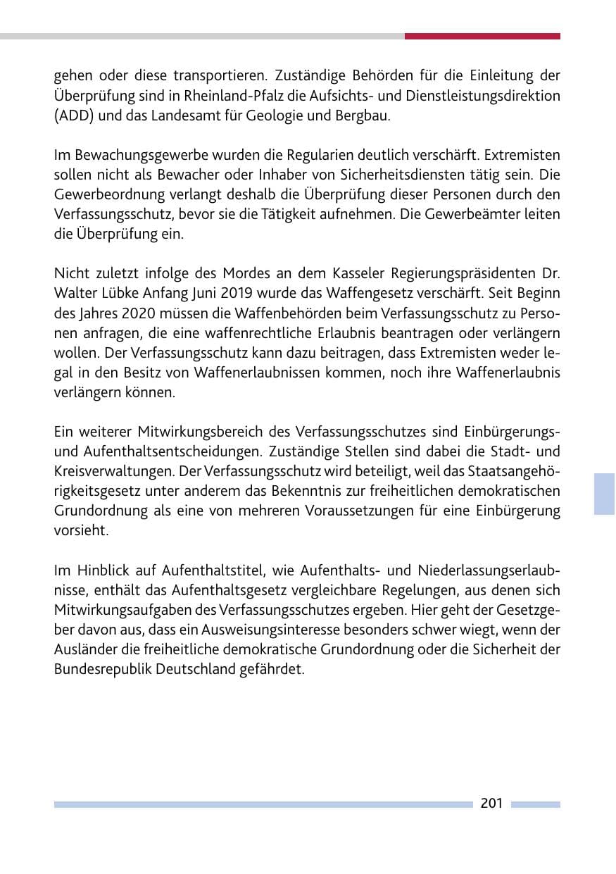 Seite 203 des Verfassungsschutzbericht 2020 Rheinland-Pfalz