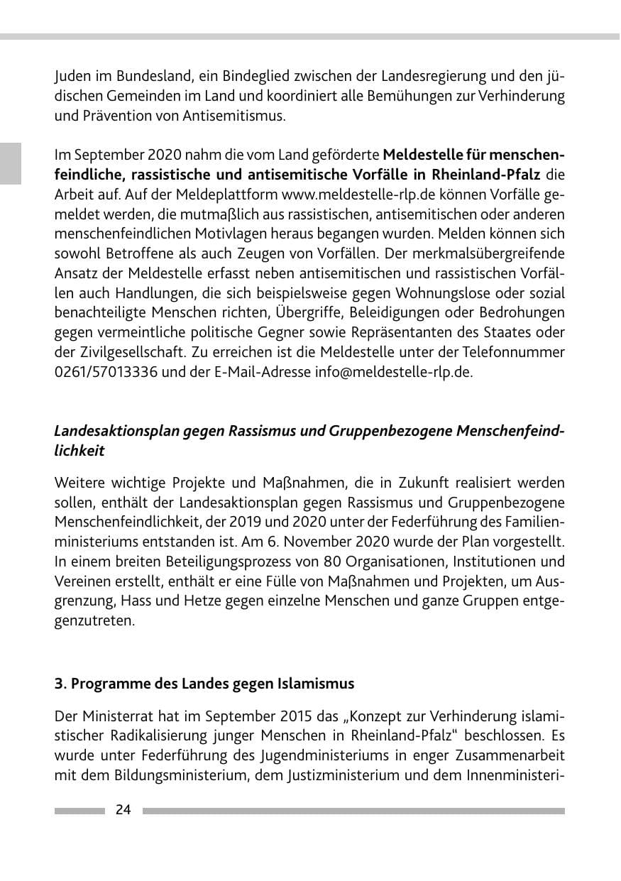 Seite 26 des Verfassungsschutzbericht 2020 Rheinland-Pfalz