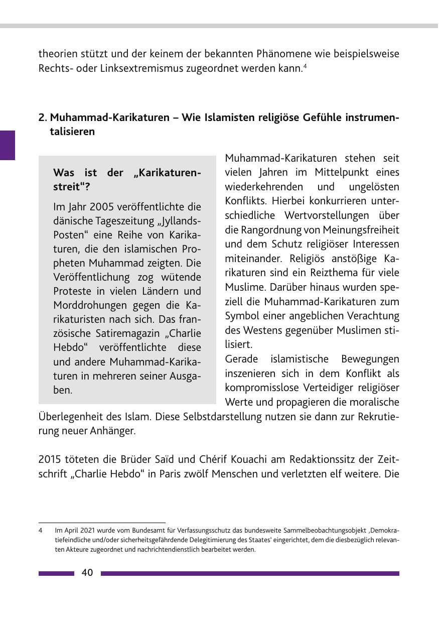 Seite 42 des Verfassungsschutzbericht 2020 Rheinland-Pfalz