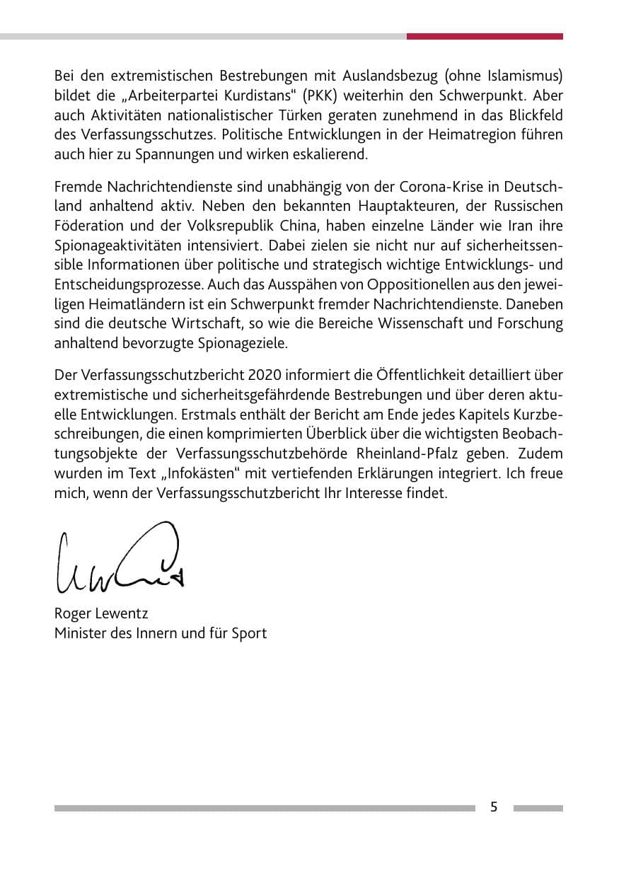 Seite 7 des Verfassungsschutzbericht 2020 Rheinland-Pfalz