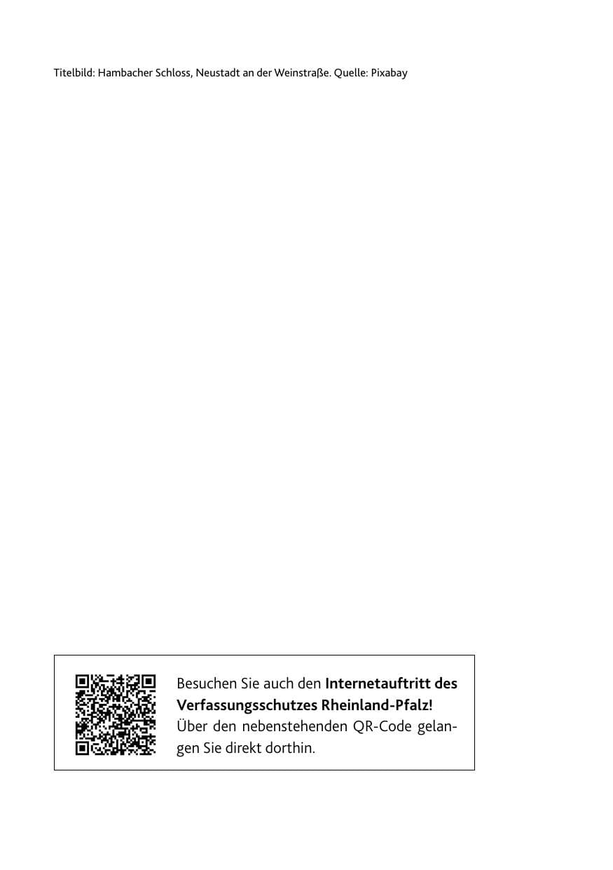Seite 2 des Verfassungsschutzbericht 2021 Rheinland-Pfalz