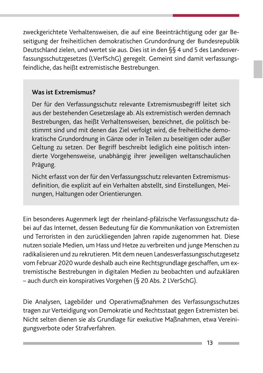 Seite 15 des Verfassungsschutzbericht 2021 Rheinland-Pfalz