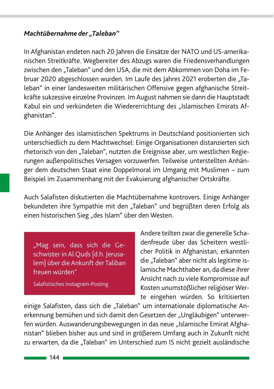 Seite 146 des Verfassungsschutzbericht 2021 Rheinland-Pfalz