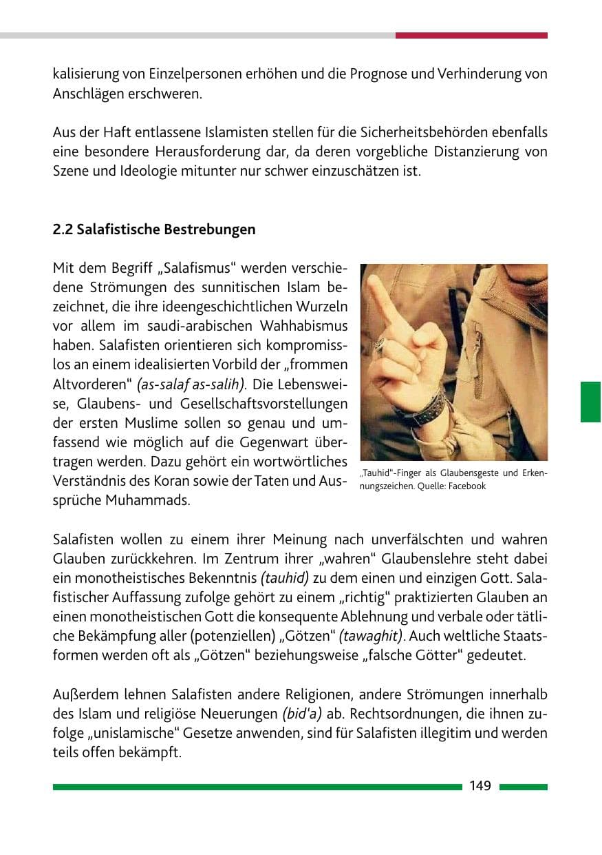 Seite 151 des Verfassungsschutzbericht 2021 Rheinland-Pfalz
