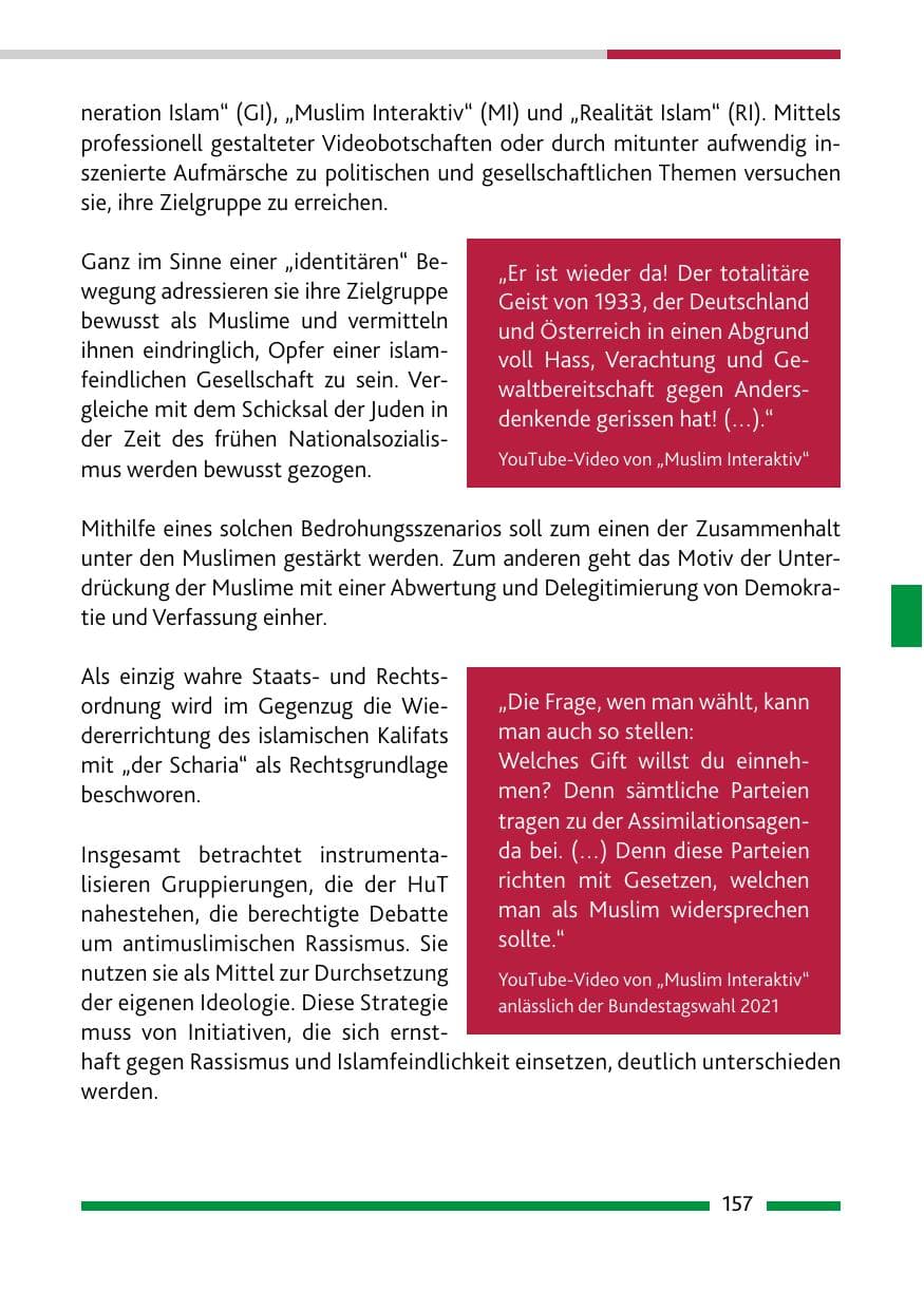 Seite 159 des Verfassungsschutzbericht 2021 Rheinland-Pfalz