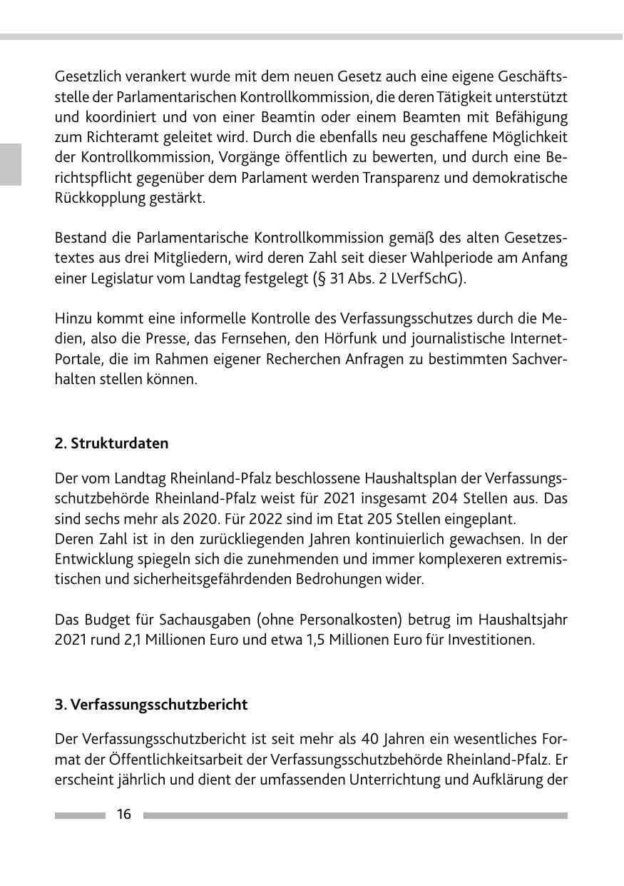 Seite 18 des Verfassungsschutzbericht 2021 Rheinland-Pfalz