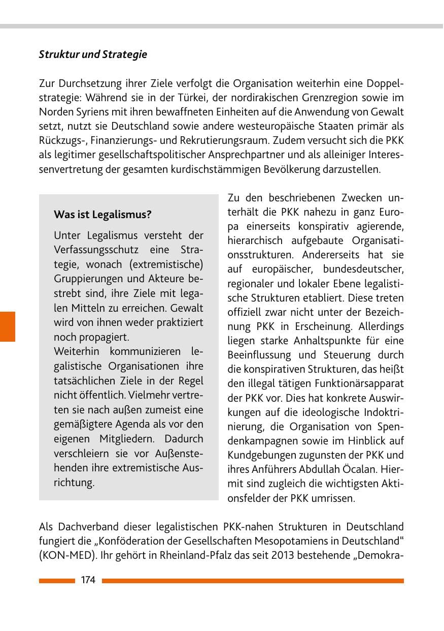 Seite 176 des Verfassungsschutzbericht 2021 Rheinland-Pfalz