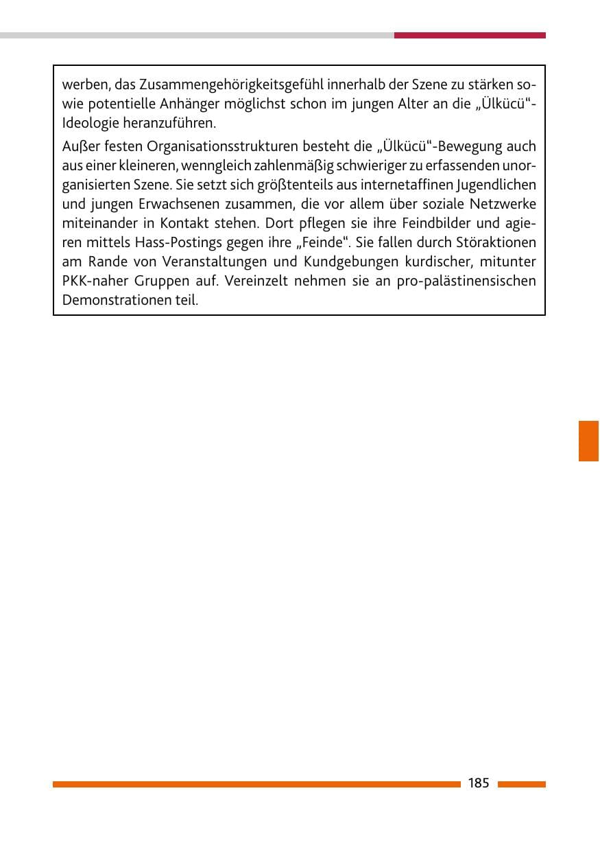 Seite 187 des Verfassungsschutzbericht 2021 Rheinland-Pfalz