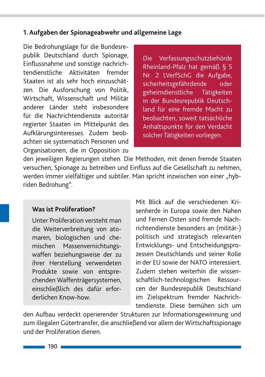 Seite 192 des Verfassungsschutzbericht 2021 Rheinland-Pfalz