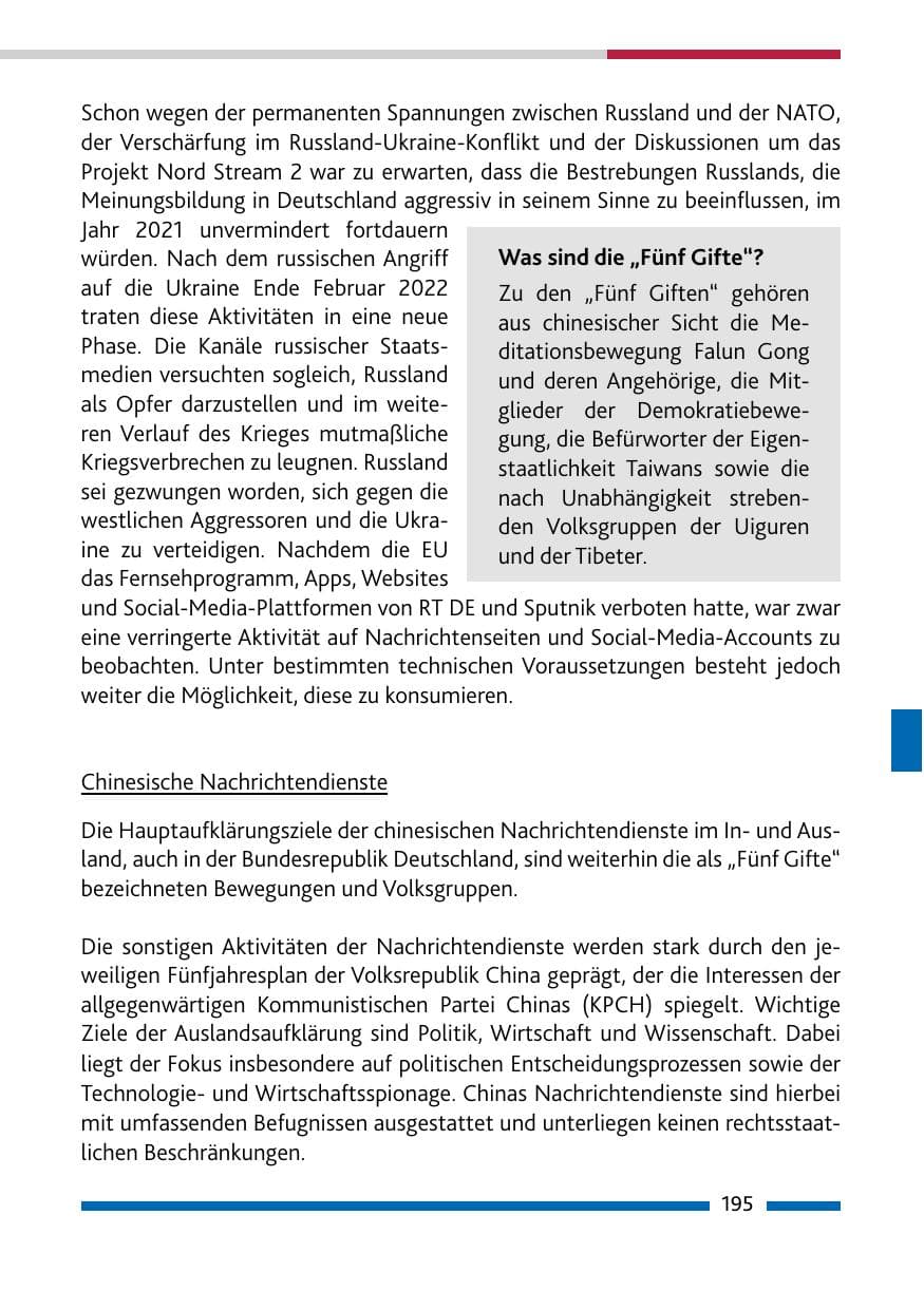 Seite 197 des Verfassungsschutzbericht 2021 Rheinland-Pfalz