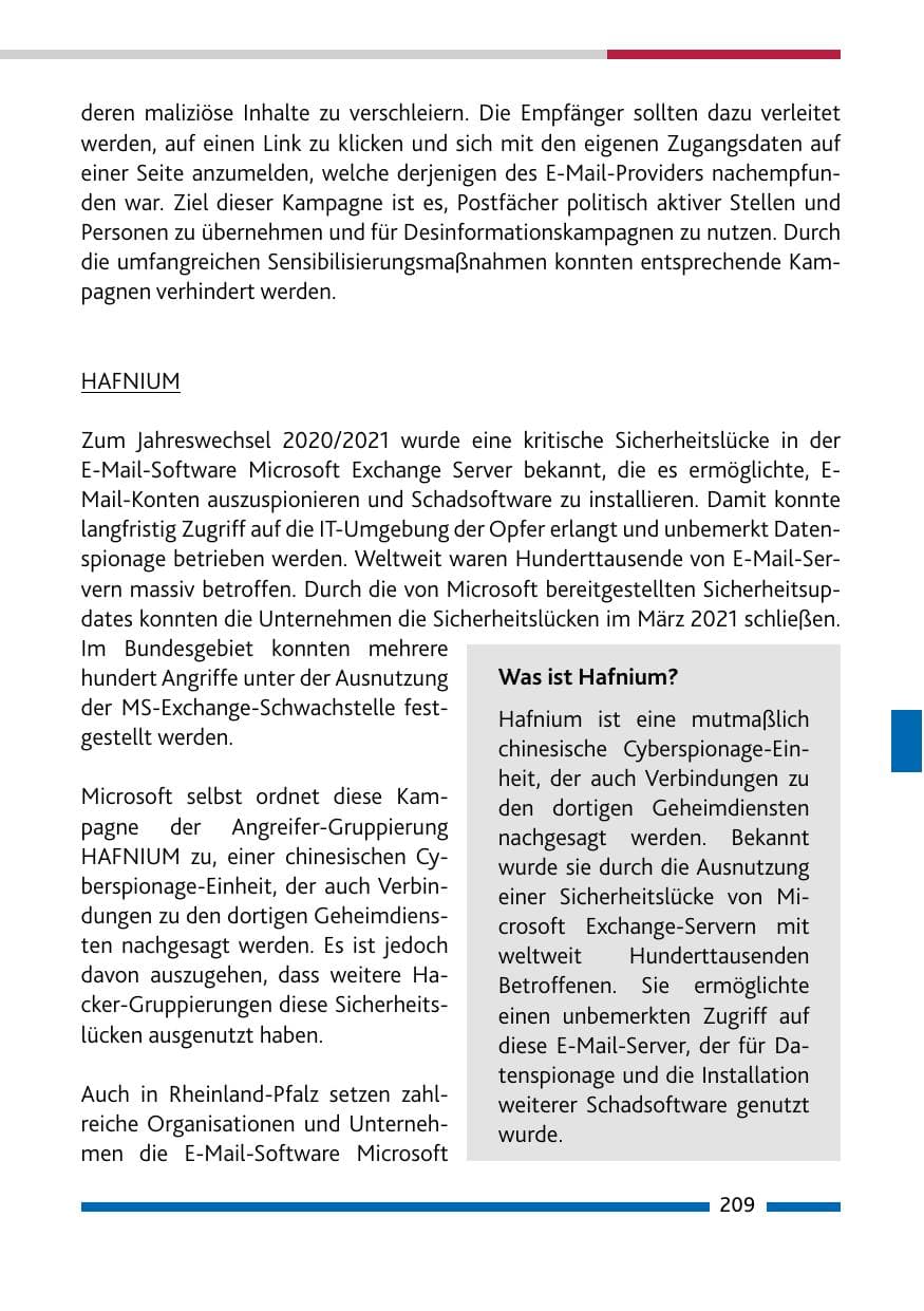 Seite 211 des Verfassungsschutzbericht 2021 Rheinland-Pfalz