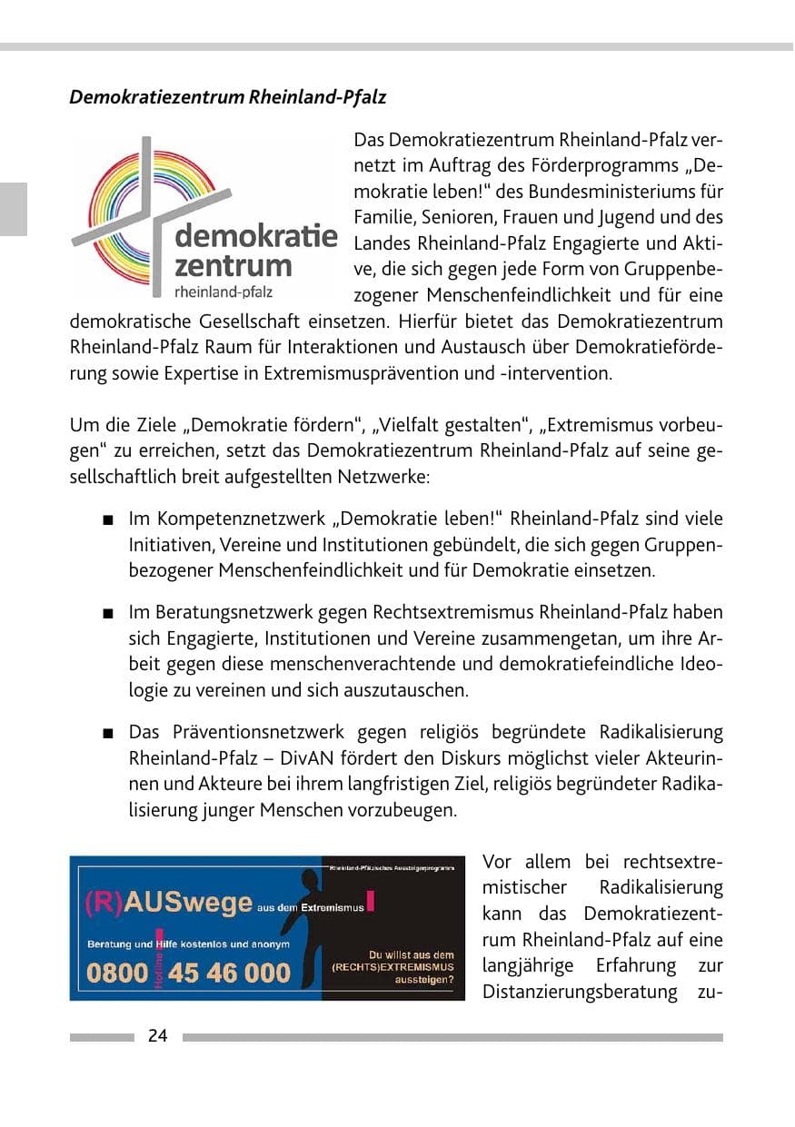 Seite 26 des Verfassungsschutzbericht 2021 Rheinland-Pfalz
