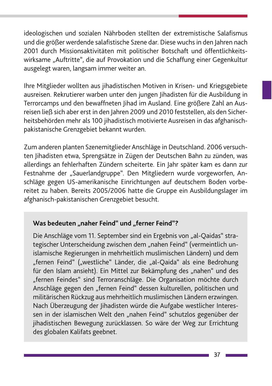 Seite 39 des Verfassungsschutzbericht 2021 Rheinland-Pfalz