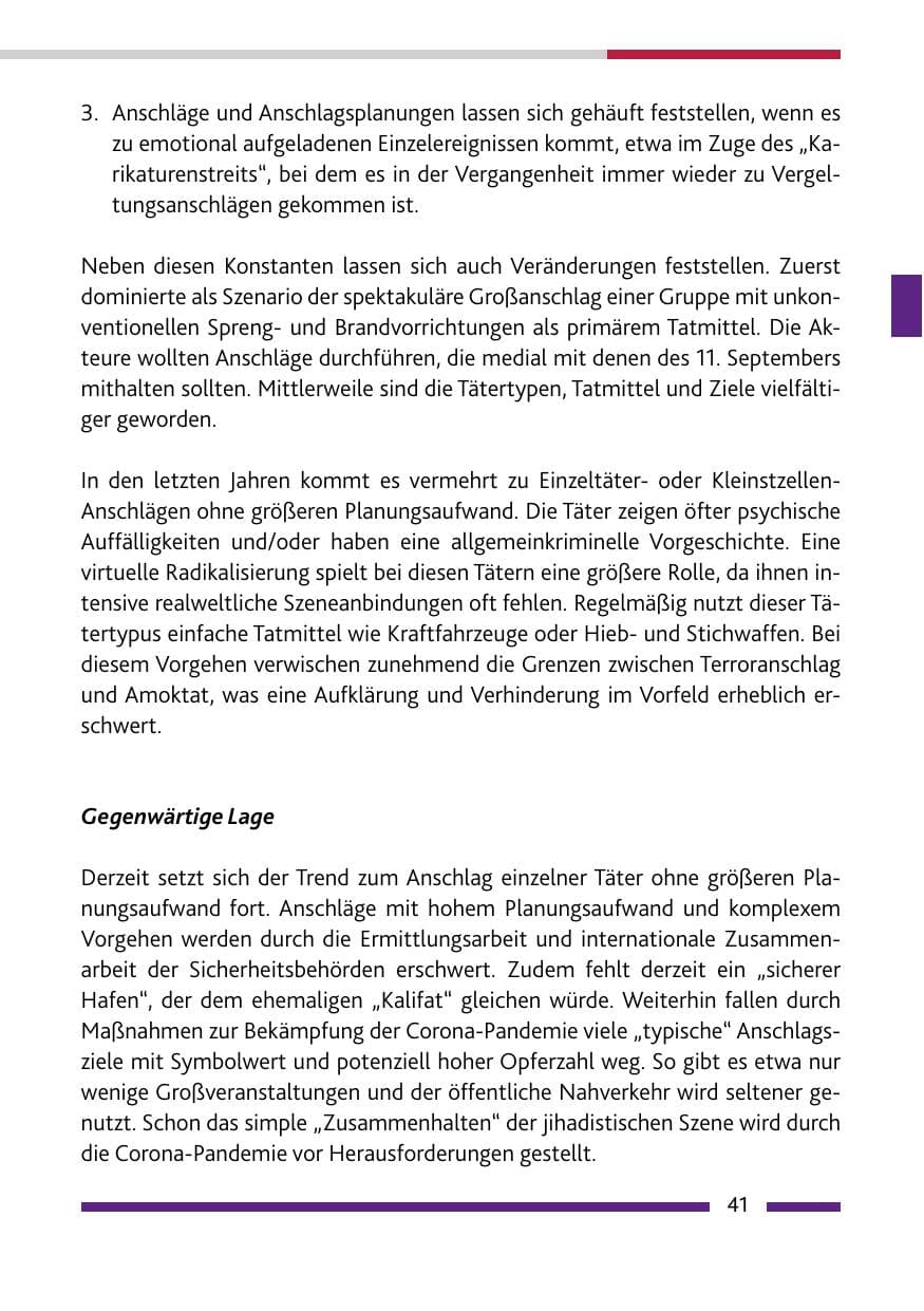 Seite 43 des Verfassungsschutzbericht 2021 Rheinland-Pfalz