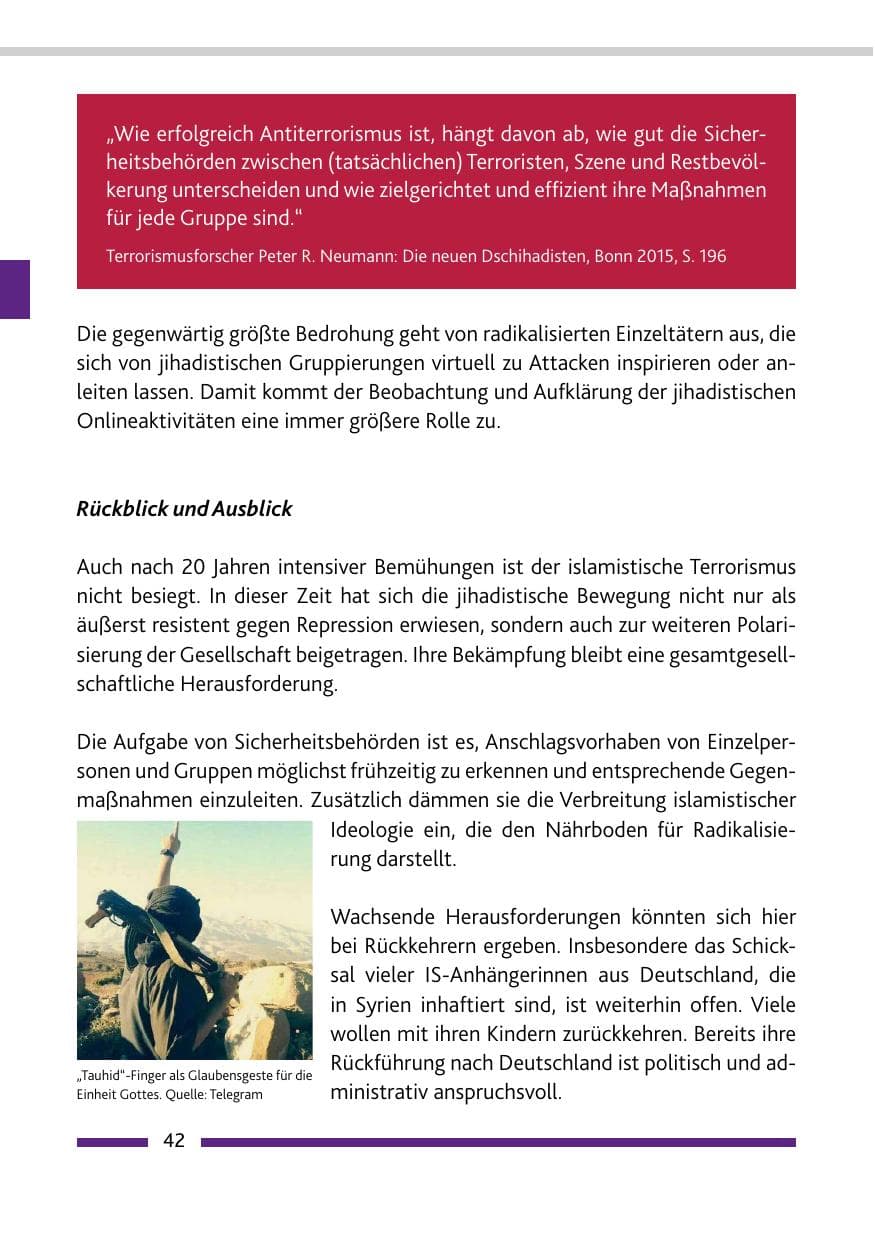 Seite 44 des Verfassungsschutzbericht 2021 Rheinland-Pfalz