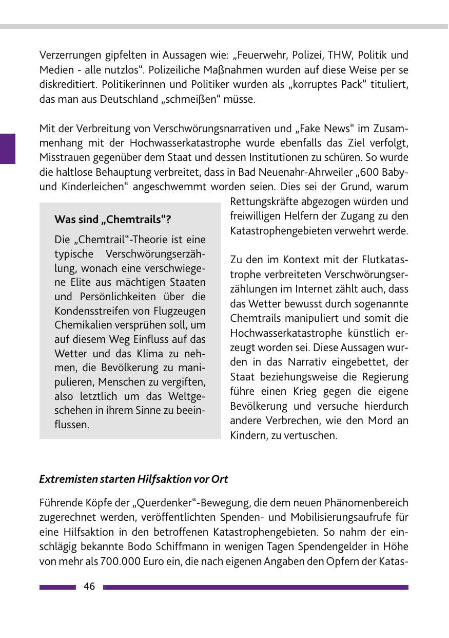 Seite 48 des Verfassungsschutzbericht 2021 Rheinland-Pfalz