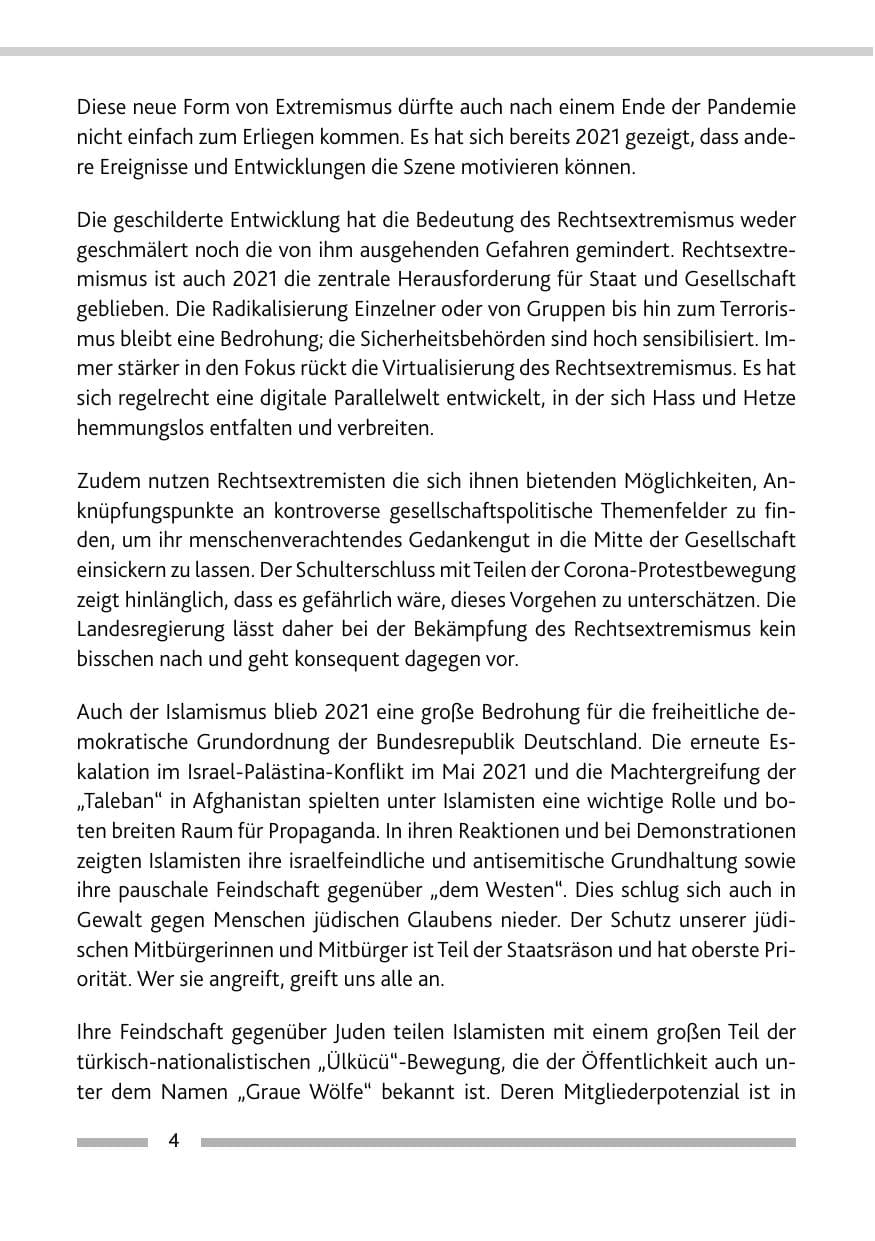 Seite 6 des Verfassungsschutzbericht 2021 Rheinland-Pfalz