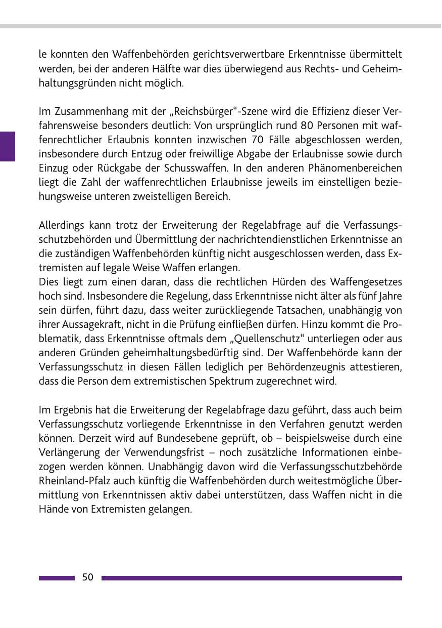 Seite 52 des Verfassungsschutzbericht 2021 Rheinland-Pfalz