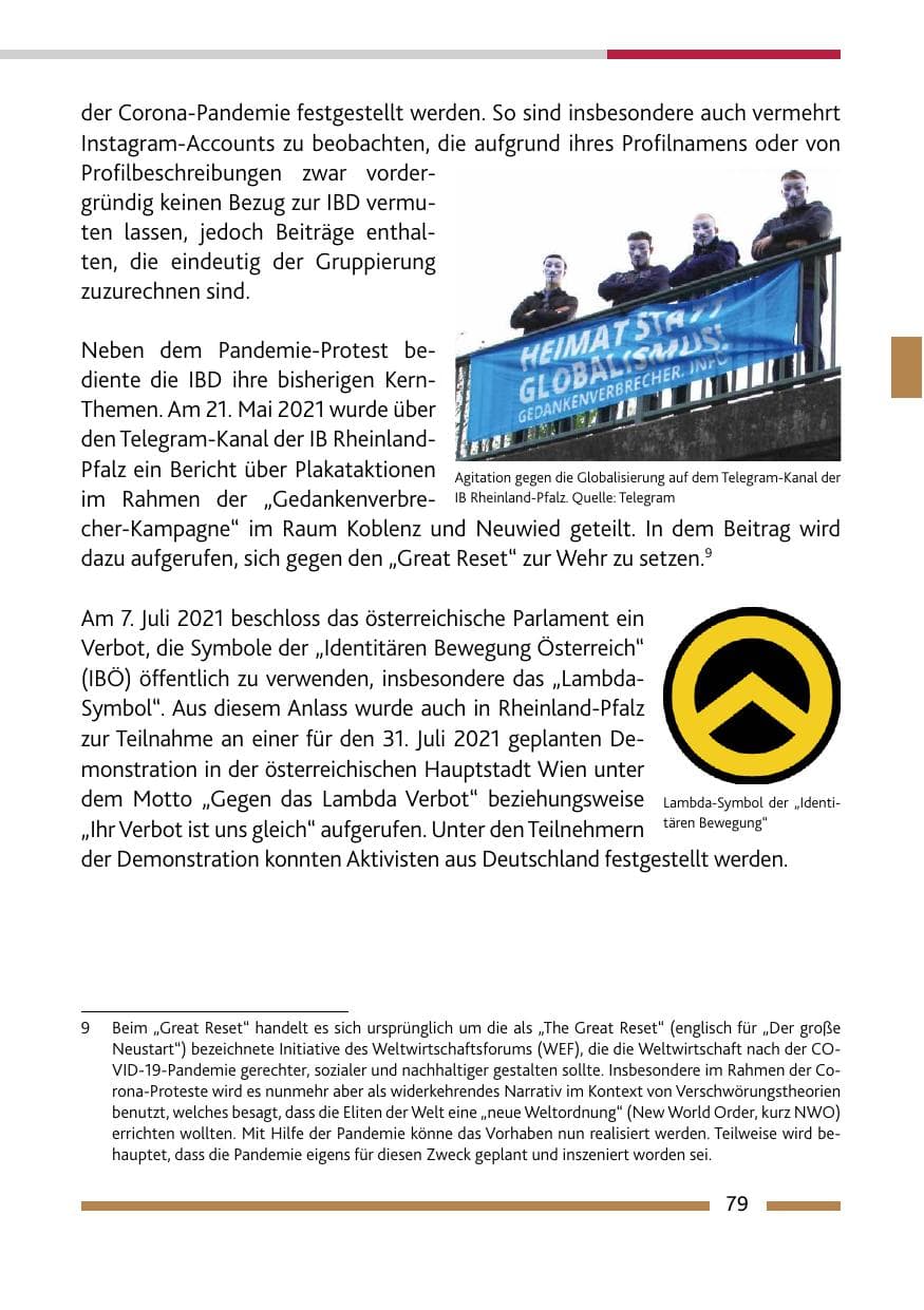 Seite 81 des Verfassungsschutzbericht 2021 Rheinland-Pfalz