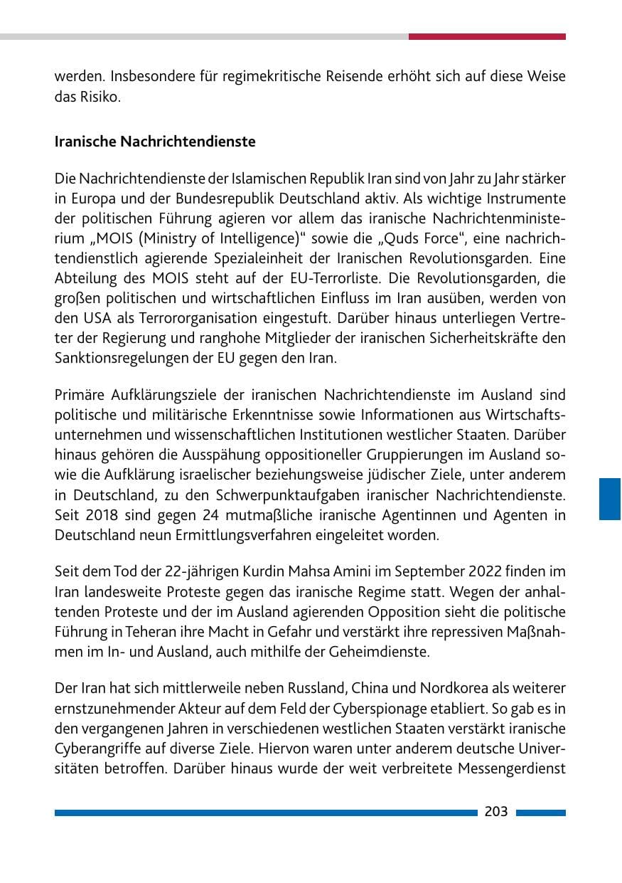 Seite 205 des Verfassungsschutzbericht 2022 Rheinland-Pfalz