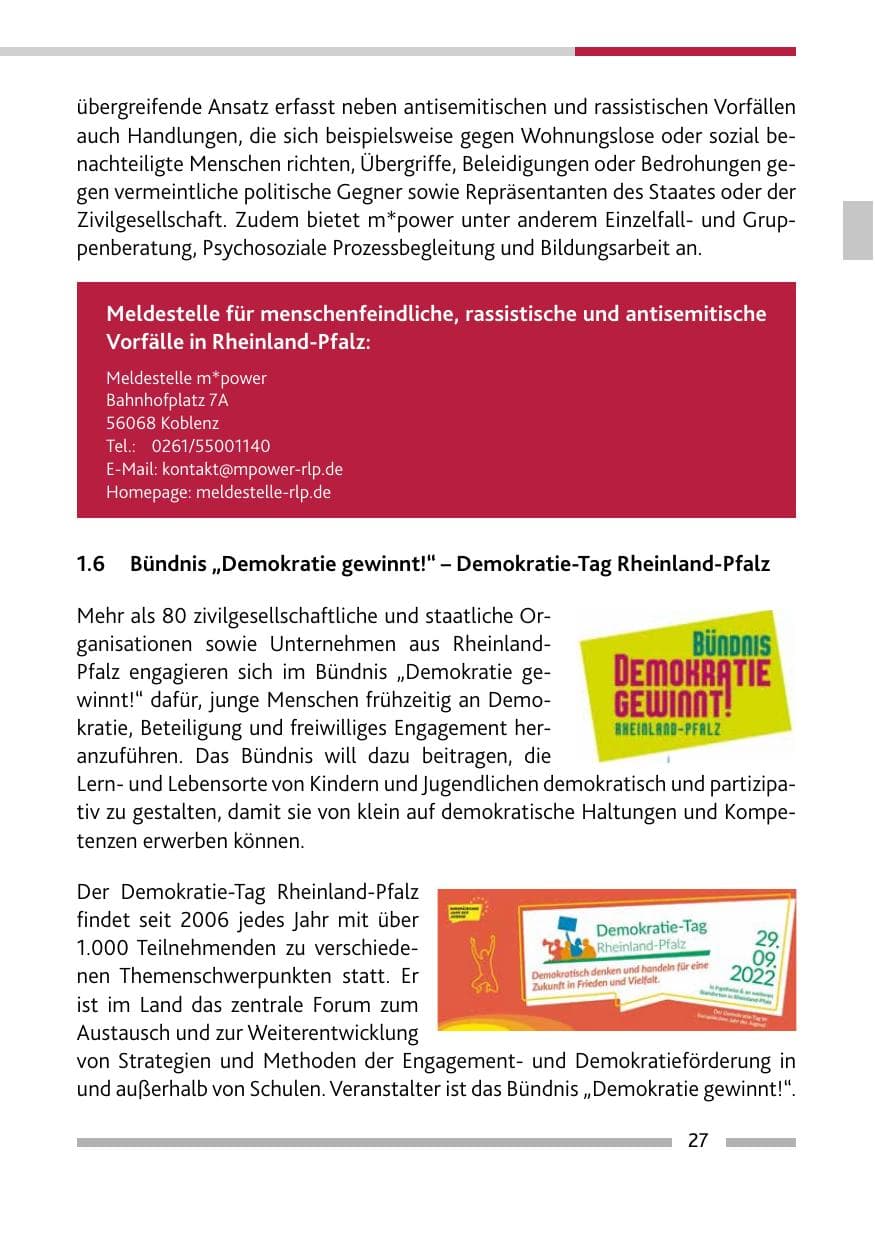 Seite 29 des Verfassungsschutzbericht 2022 Rheinland-Pfalz