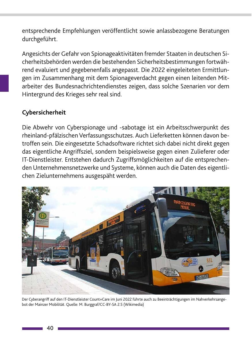 Seite 42 des Verfassungsschutzbericht 2022 Rheinland-Pfalz
